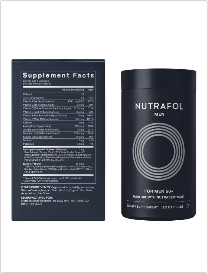 Nutrafol for Men 50+ Hair Growth Nutraceutical - 3-month